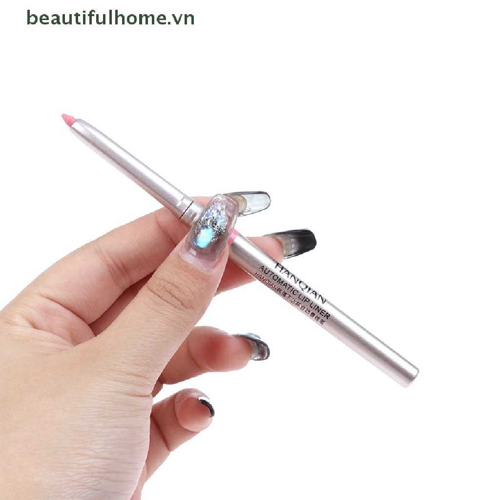 Bút Kẻ Viền Môi 10 Màu Lì Tự Động Xoay Chống Thấm Nước Lâu Trôi