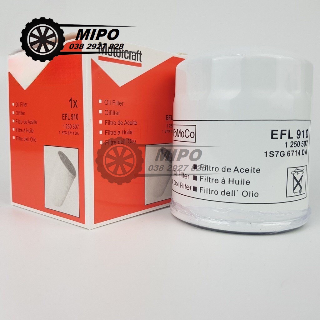 Lọc nhớt, lọc dầu dộng cơ xe Focus, Ecosports, Fiesta (Mã: 1S7G6714DA / 7S7G6714EA / 1250507 / EFL910)