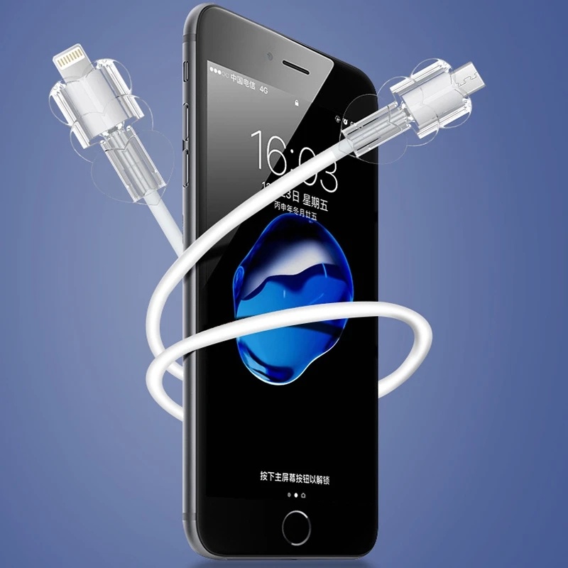 Kẹp Bảo Vệ Dây Cáp USB Hình Trái Tim Màu Trong Suốt