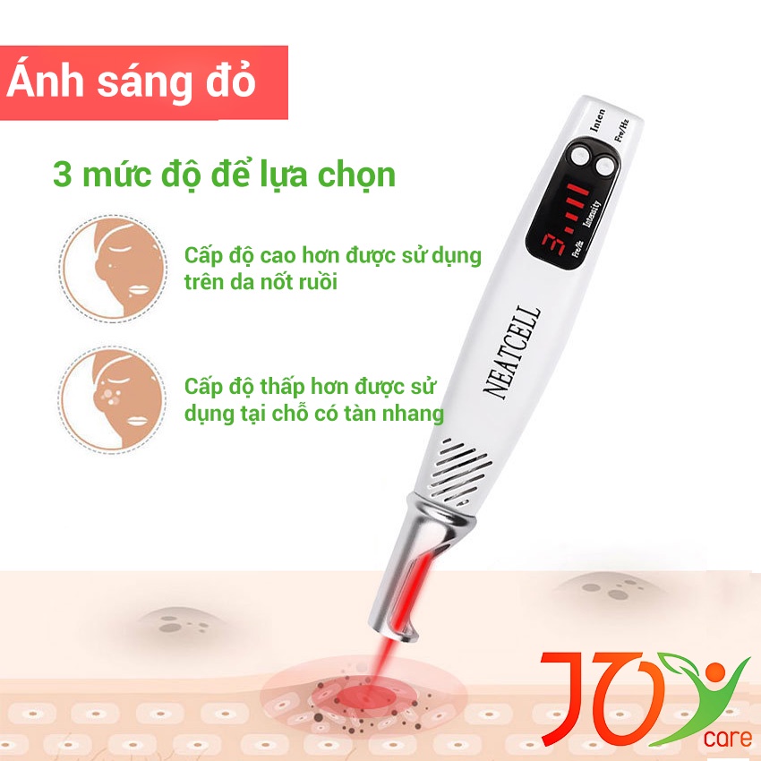 Máy xoá hình xăm laser mini, máy đốt nốt ruồi, nám tàn nhang 9 cấp độ JN-R67