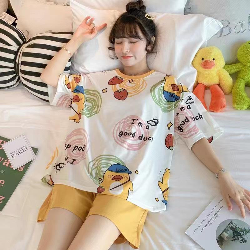 Đồ bộ nữ cotton dễ thương bộ mặc nhà đồ ngủ nữ