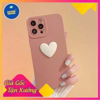 [ FREE SHIP ] Ốp Lưng Basic Camera Nổi - Mẫu Trái Tim Hồng Nổi