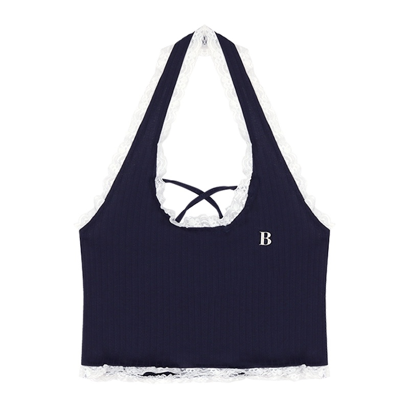 Áo Croptop Sát Nách Phối Ren Hoa Thiết Kế Mới Thời Trang Dành Cho Mùa Hè