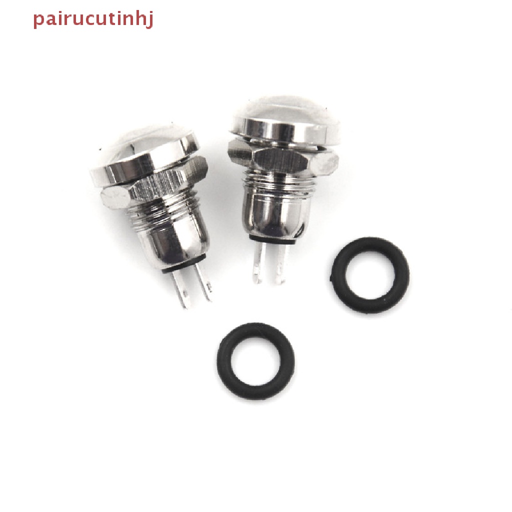 Set 2 Công Tắc Nút Nhấn Không Thấm Nước Mini 8mm Micro 2Pin Bằng Kim Loại