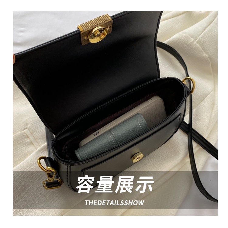 Túi Đeo JASMIN NOIR Chéo Vai Bằng Da PU Có Khóa Dành Cho Nữ