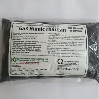 Phân bón hữu cơ đậm đặc ga3 humic thái lan - 1kg