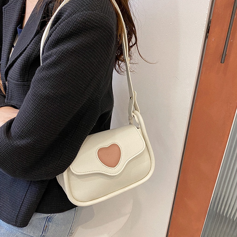 Túi Đeo Vai / Kẹp Nách Bằng Da Mềm Thiết Kế Dễ Thương Phong Cách Hàn Quốc Thời Trang Cho Nữ JP5