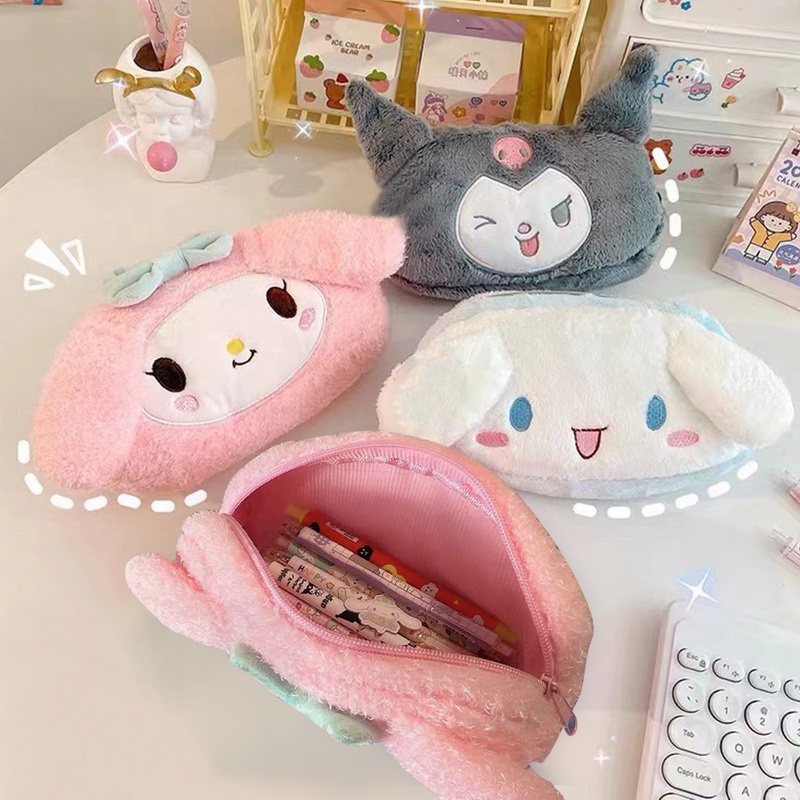 Sanrio Túi Đựng Bút Chì / Mỹ Phẩm Kirby Cinnamon Kulomi My Melody Mềm Mại