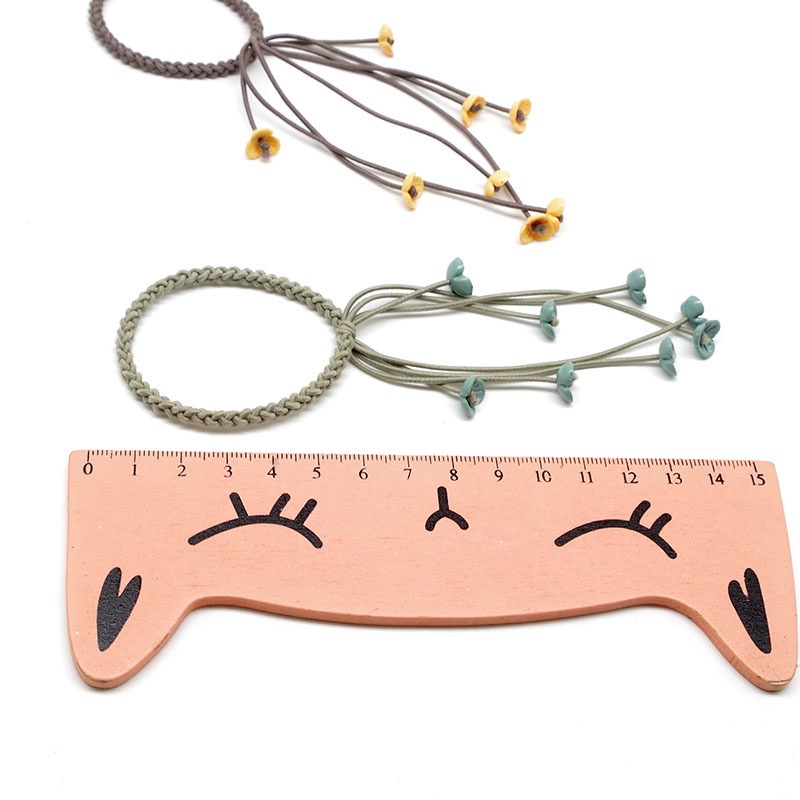 Dây Buộc Tóc Cao Su Thắt Nút Họa Tiết Hoa Ngọt Ngào Cho Nữ