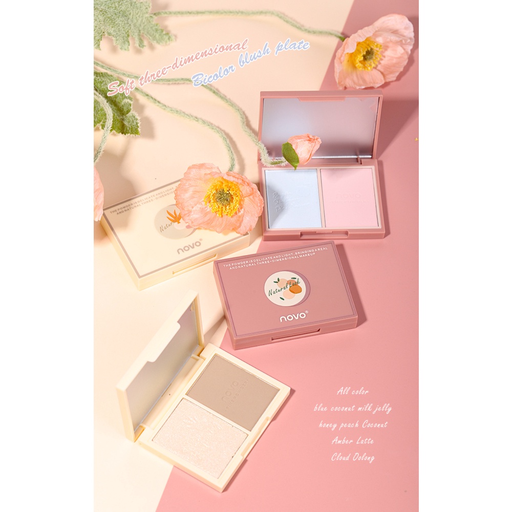 Novo Hai Màu Má Đỏ Miếng Mờ Sửa Chữa Mặt Thanh Toán Khi Nhận Hàng