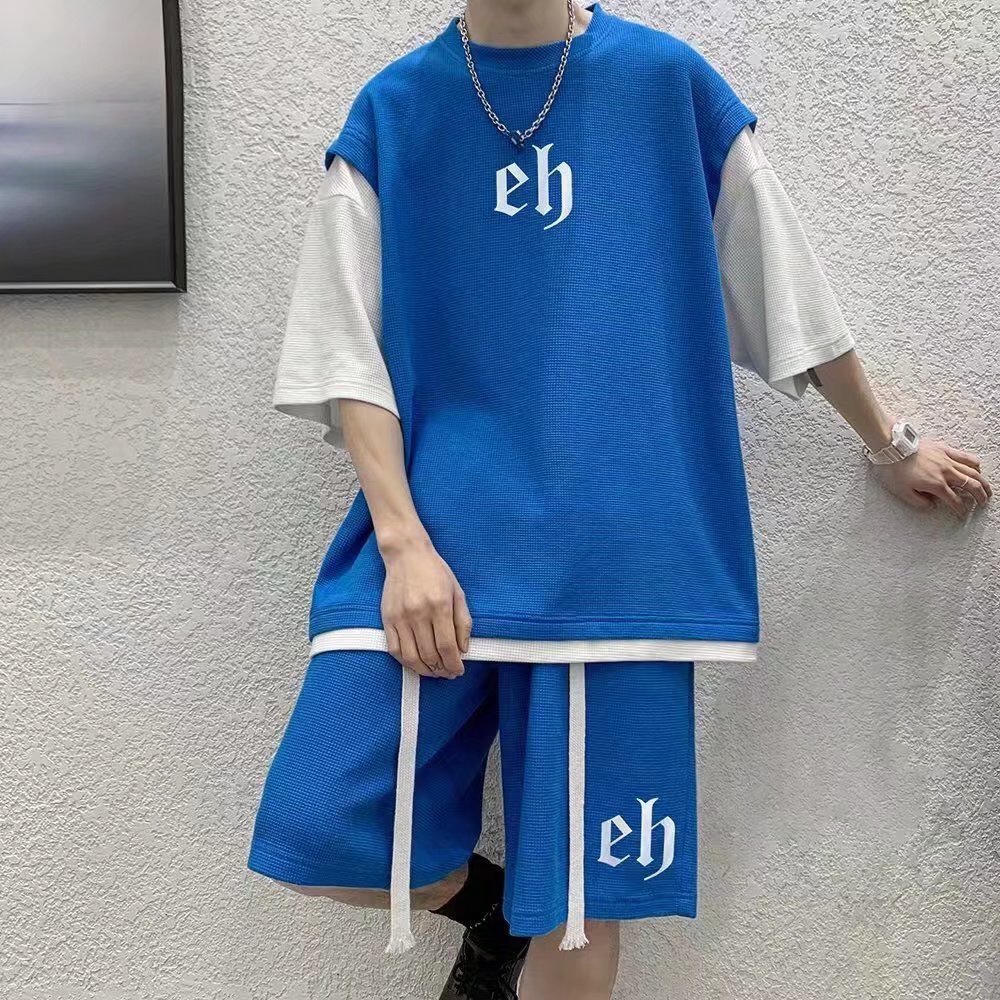 Set Đồ Thể Thao In Chữ Đơn Giản Phong Cách Hàn Quốc Mới Cho Nam Nữ