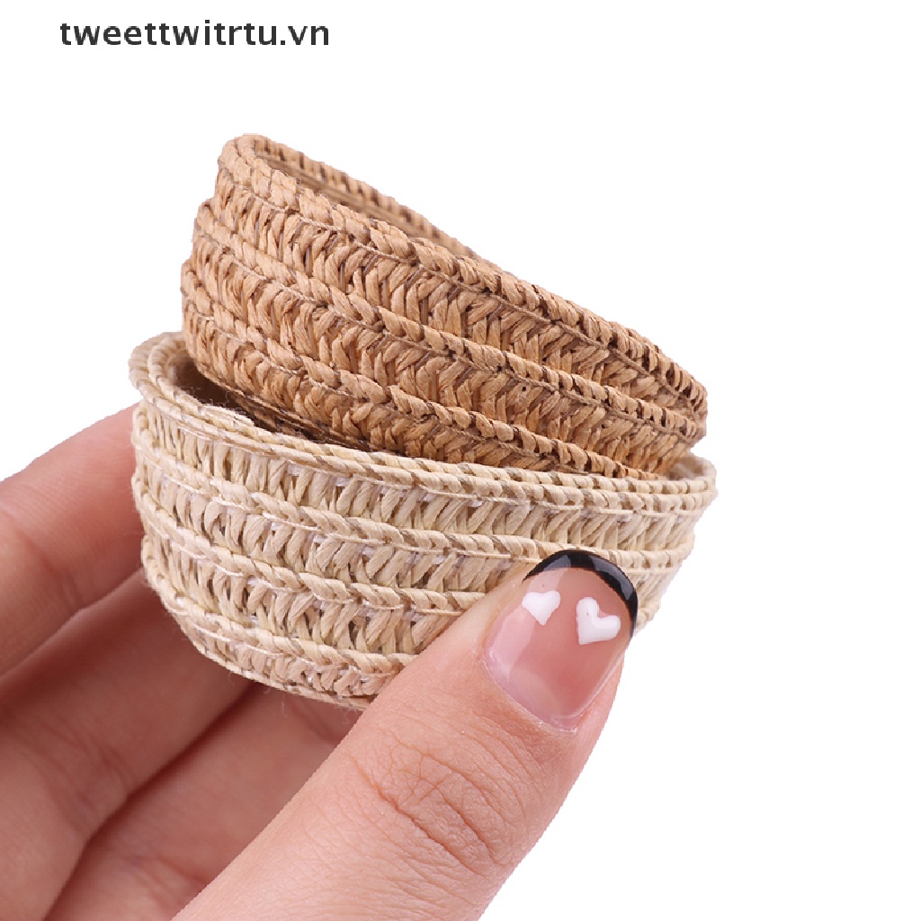 Giỏ Đan Đựng Trái Cây / Rau Củ Quả Mini Cho Nhà Búp Bê