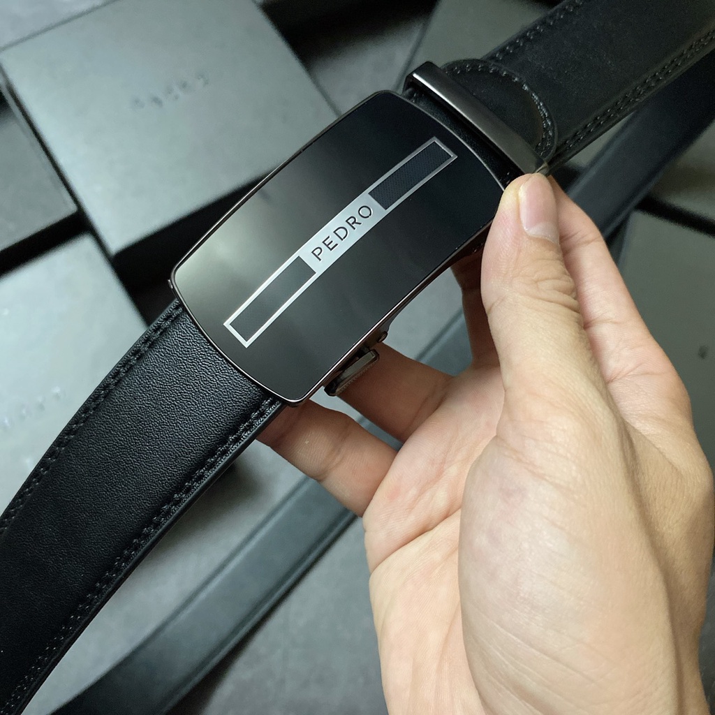 Nịt nam tráng gương logo giữa - NN341