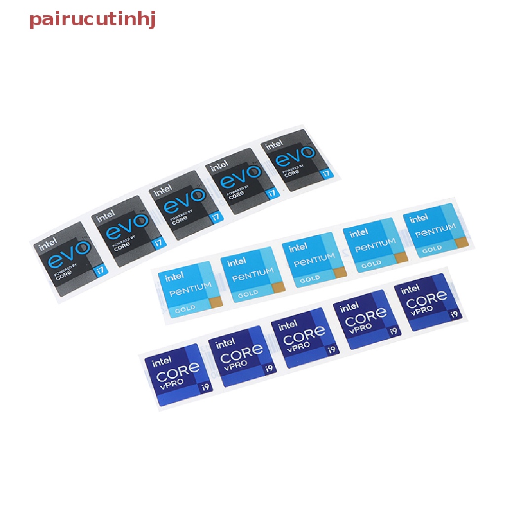 Set 5 Cặp Nhãn Dán Trang Trí Cpu Thế Hệ Chính Hãng DIY 10 i3 i5 i7 i9 Hires
