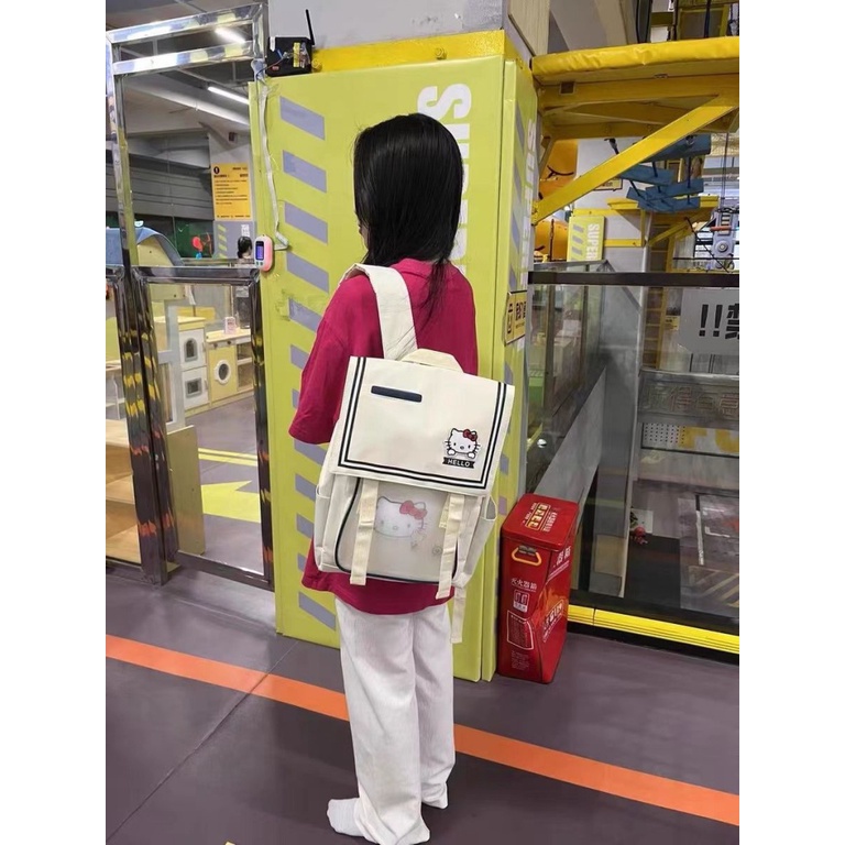 Balo Đi Học In Họa Tiết Hello Kitty Dễ Thương Thời Trang Cho Nữ
