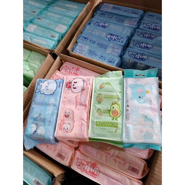 KHĂN GIẤY ƯỚT MINI ( bịch 8 gói - gói 8 tờ)