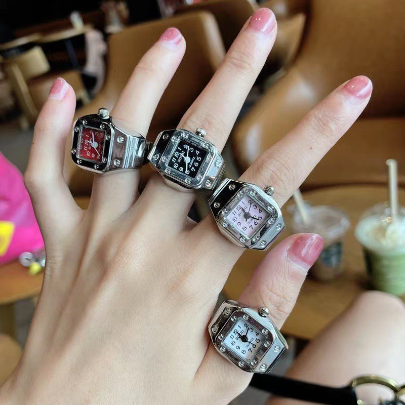 Nhẫn Đồng Hồ mini Thời Trang Cho Nam Và Nữ