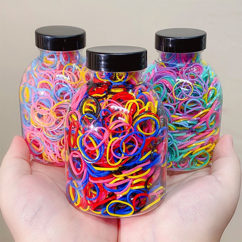 Set 1000 Dây Buộc Tóc Co Giãn Nhiều Màu Cho Bé Gái