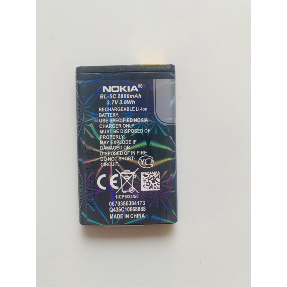 Pin N.ok. ia tốt BL 5C ,4C - zin LK, 2iC Chống Phù,Chống Nổ, Dung Lượng 2800mAh ,Cho Nokia 1280,1200,1110i,7610
