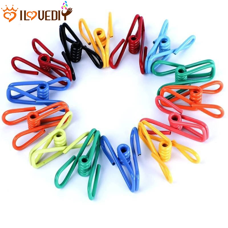 Kẹp Giữ Quần Áo [Màu Sắc Ngẫu Nhiên] [Kẹp Túi Nhựa PVC] [Kẹp Quần Áo Đa Năng] [Nhiều Màu Sắc Để Trong Nhà Và Ngoài Trời]