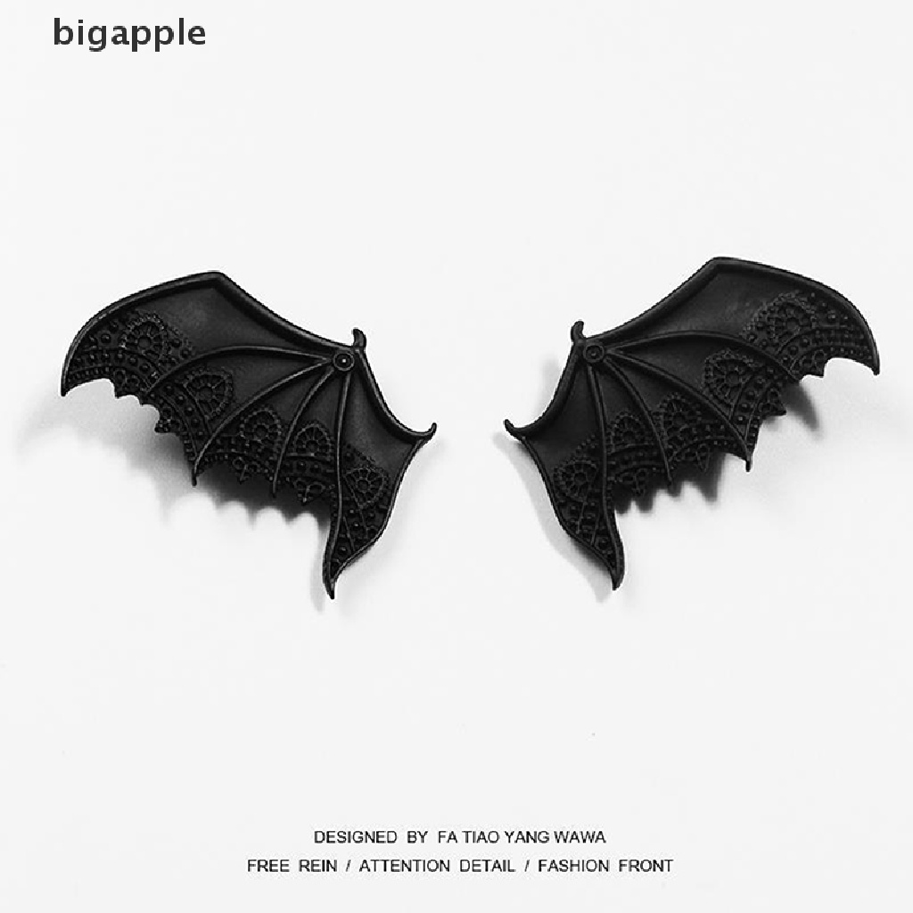 Bigapple Kẹp Tóc Cánh Dơi Đen Bằng Hợp Kim Phong Cách Gothic Punk Ma Cà Rồng Cổ Điển Cho Nữ RDG