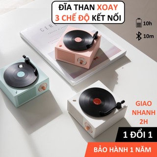 Loa Bluetooth Mini OLIVER X10 Đĩa Than Xoay Vintage Cổ Điển Decor Phòng Khách Trang Trí Bàn Làm Việc