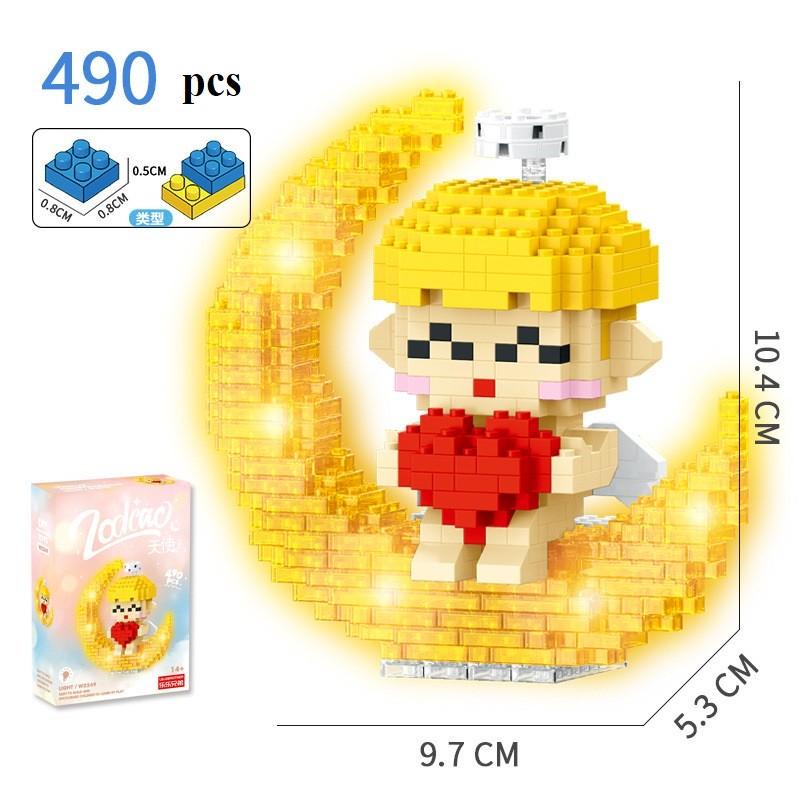 Bộ Đồ Chơi Lắp Ráp Mô Hình Phi Hành Gia 3D Dễ Thương Cho Bé có 12 con giáp ko sop