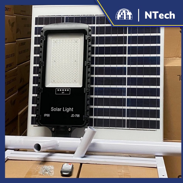 Đèn năng lượng mặt trời Jindian- Đèn đường JD-798 Công suất 300W Khung Nhôm, Chip Led "SMD" - BH 02 Năm