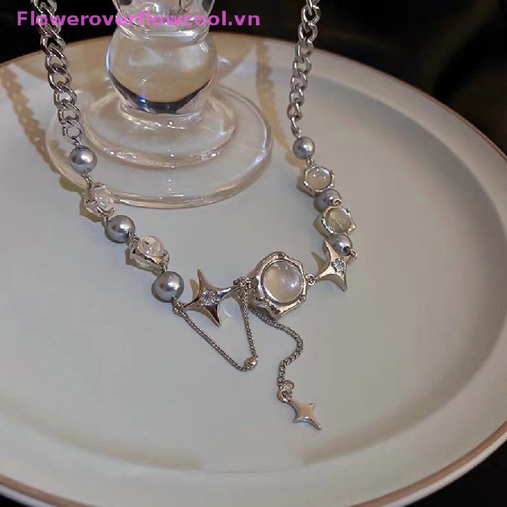 Vòng Cổ Choker Đính Đá Zircon Hình Học Tinh Tế Thời Trang Hàn Quốc Cho Nữ