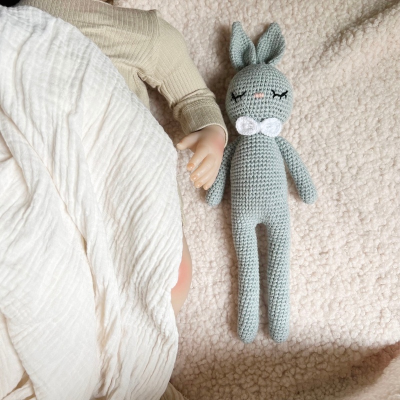 Thỏ Nhồi Bông Đan Len Thủ Công Trang Trí Xe Hơi Cho Bé