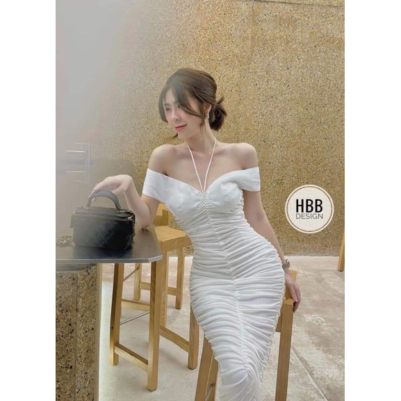 ĐẦM BODY MIDI ĐEN TRỄ VAI BIGSIZE