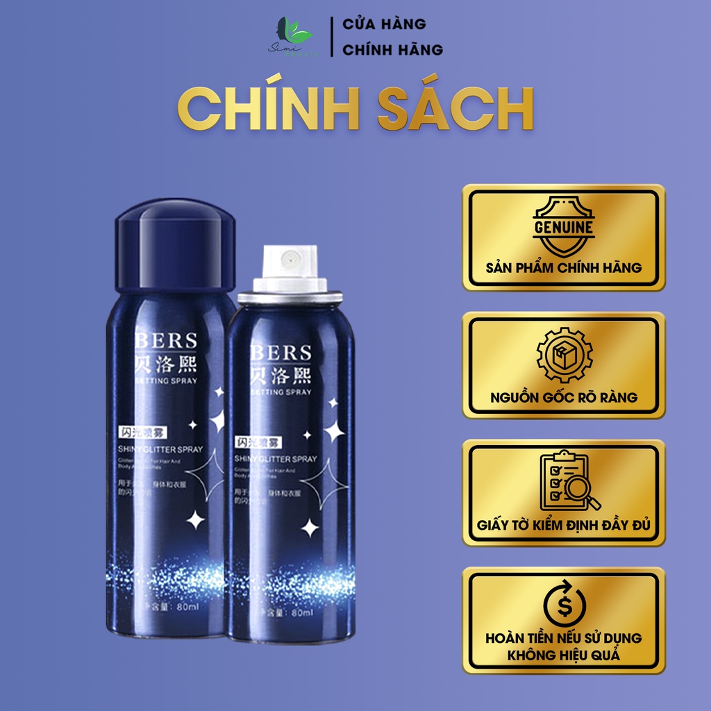 Xịt nhũ body Bers Glitting Spray - Bers xịt kim tuyến, lấp lánh, nhũ bắt sáng, body quyến rũ, hương nước hoa, xịt nhbody