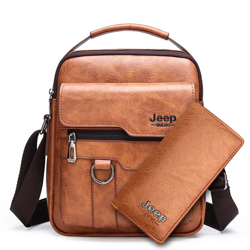 Túi Đeo Chéo Nam JEEP da Cao Cấp Tặng 1 Ví Dài cùng loại