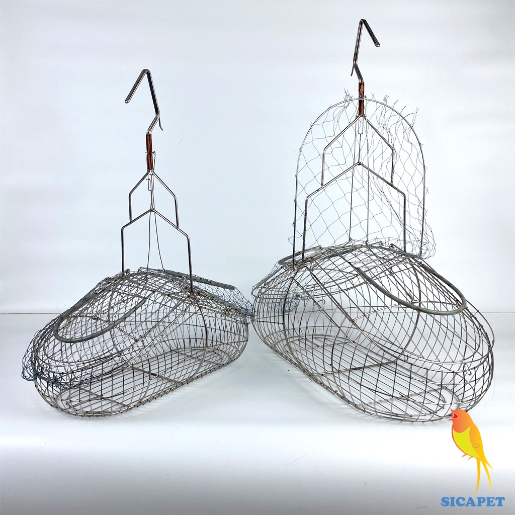 Lồng bẫy chim chào mào - chích chòe, Lồng bẫy chim khuyên, Bẫy chào mào chất liệu INOX không rỉ SICAPET