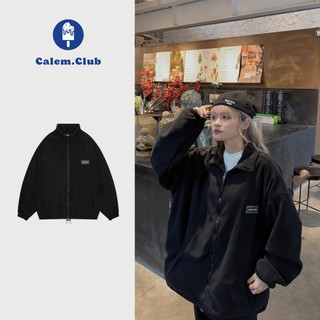 Áo Khoác Lông Calem.Club Dây Kéo có TEM SU dày dặn có lót dù form unisex rộng rãi
