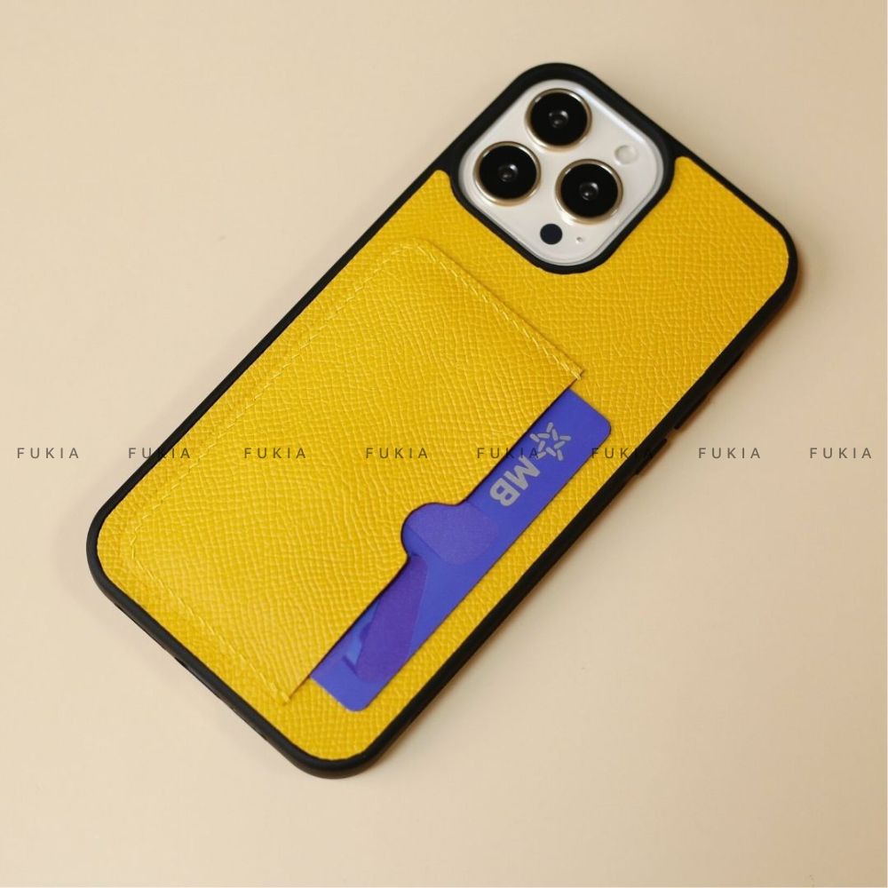 Ốp da thủ công khe thẻ ngang Epsom màu 7-11 dành cho IPhone 14/14Pro/14Promax/13/13Pro/13Promax/12/12Pro/12Prm ODTC141