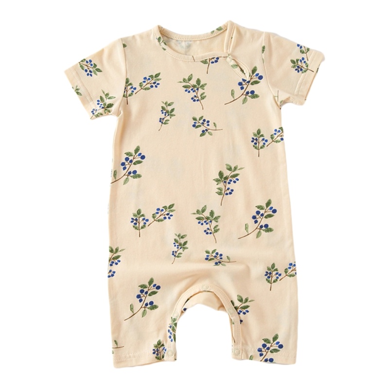 Áo Liền Quần Ngắn Tay Chất Liệu Cotton Thời Trang Mùa Hè Dành Cho Trẻ Nhỏ 0-12 Tháng Tuổi