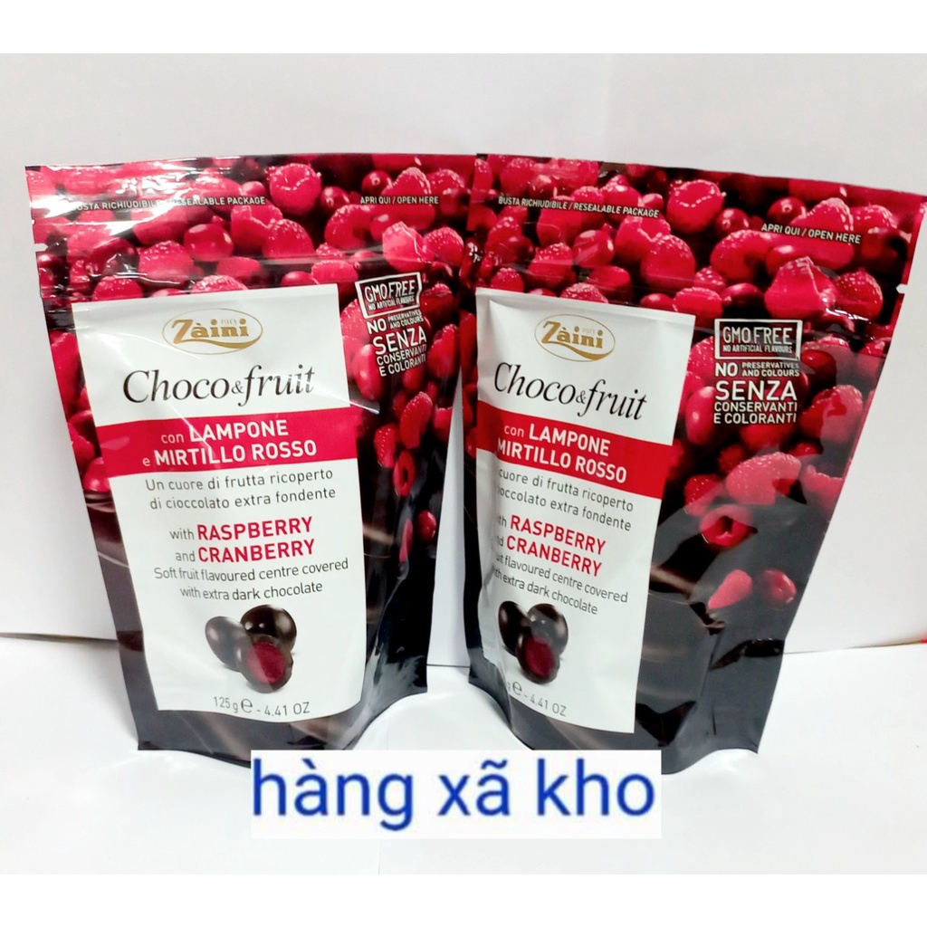 socola Zaini Vị Mâm Xôi & Nam Việt Quất 125G,hsd: 4/2024