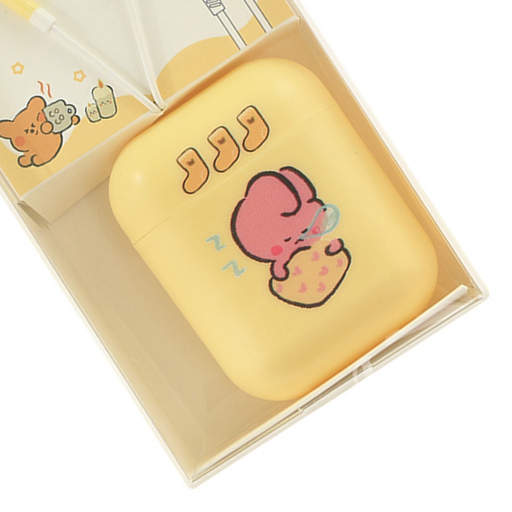 Tai nghe nhét tai có dây LENOVO 3.5mm HD in họa tiết hoa hướng dương hoạt hình xinh xắn cho trẻ