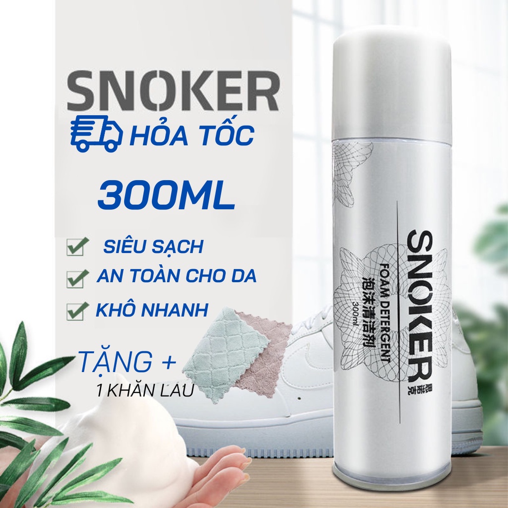 Bình Xịt Bọt Tuyết Giặt Khô Giày Siêu Sạch 300ml, Tẩy Trắng Vệ Sinh Giày Dép Sneaker Cao Cấp