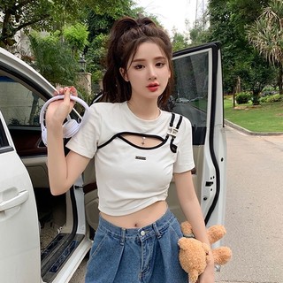 ÁO CROPTOP XINH VIỀN PHỐI KHOEN ĐẸP XALO3