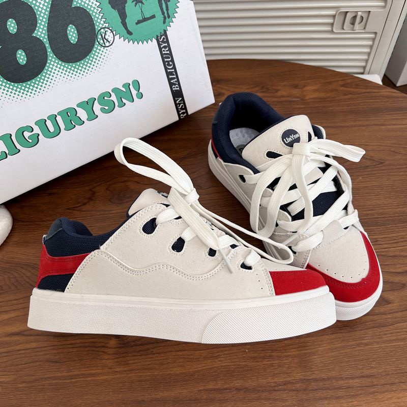 Giày Thể Thao Kasut Sukan Wanita Cổ Thấp Thoải Mái Phong Cách Retro Thời Trang Cho Nữ