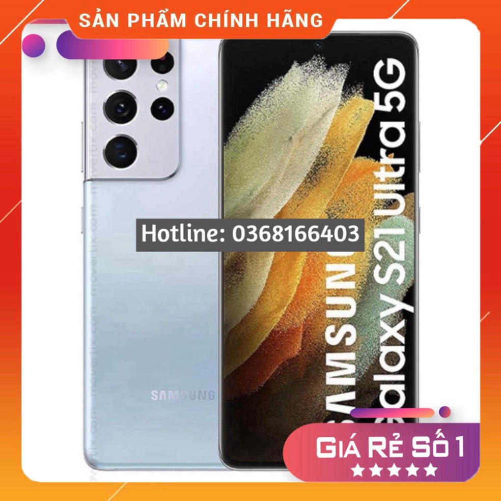 Điện thoại Samsung S21 ultra 12GB/128Gb - Hàng Full box chính hãng 100%- Lỗi 1 đổi 1- Bảo hành 12 tháng