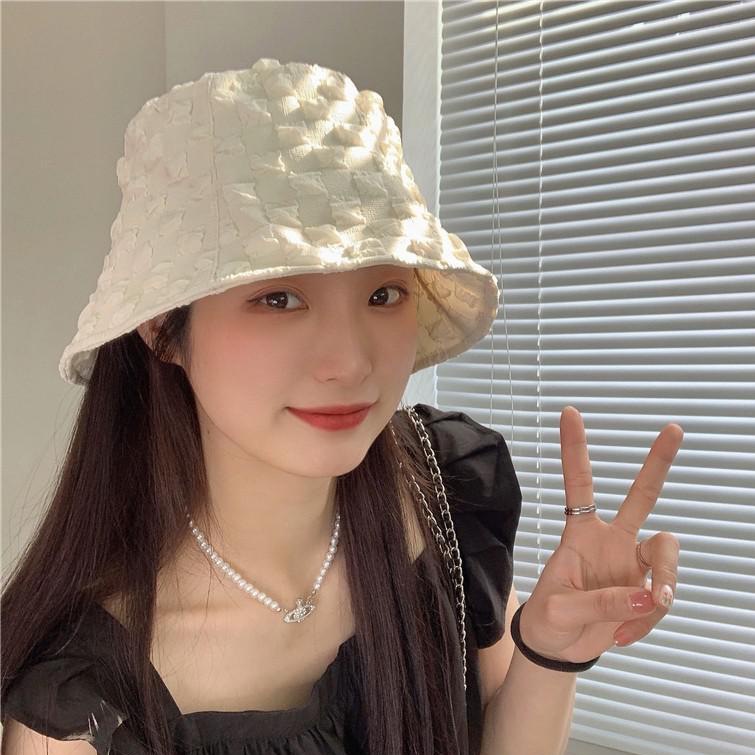 Nón Tai Bèo Mỏng Họa Tiết Sọc Caro Thời Trang Xuân Hè Cho Nữ