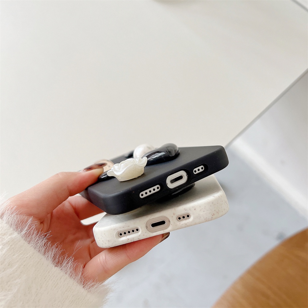 Ốp Điện Thoại TPU Silicon Mềm Chống Sốc Chống Rơi Đính Đá 3D Đơn Giản Sáng Tạo Cho iPhone 14 13 12 11 Pro Max 14 Plus