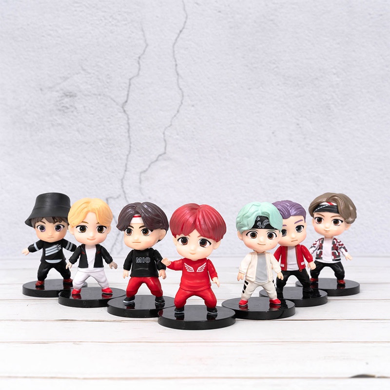 1 Bộ 7 Mô Hình Búp Bê Thần Tượng Siêu Sao Kpop Dễ Thương Chất Lượng Cao Phong Cách Hàn Quốc Thích Hợp Làm Quà Tặng Cho Bé Trai Bé Gái