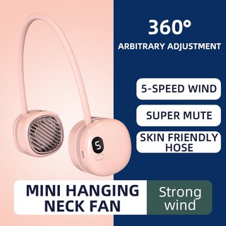 Quạt mini đeo cổ không cánh sạc cổng usb tiện dụng và bền