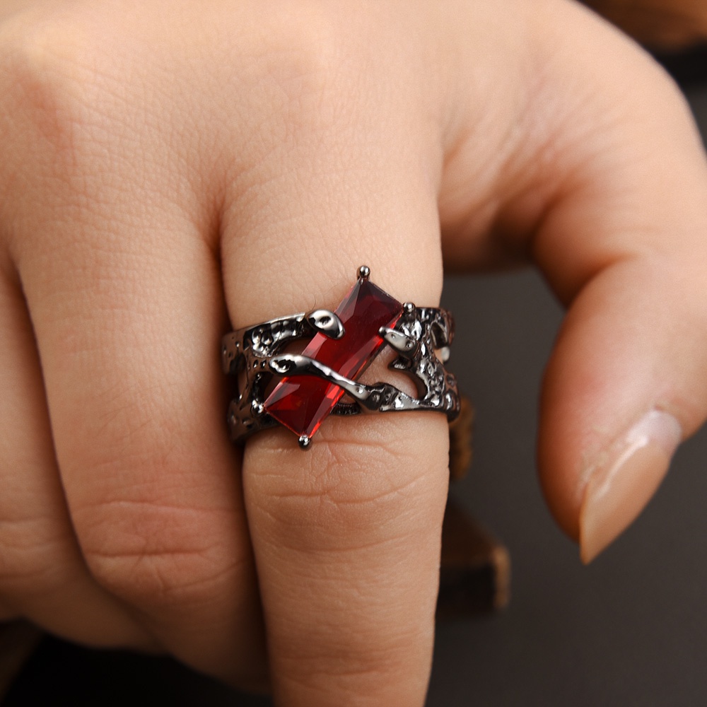 Nhẫn Hở Đính Đá zircon Phong Cách Vintage Thời Trang