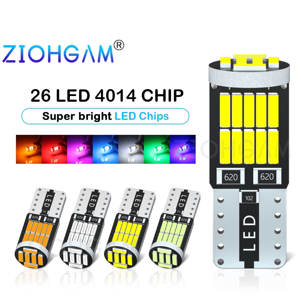 Đèn Led T10 ZIOHGAM NEW 194 168 W5W DC12V Ánh Sáng Trắng Dành Cho Ô Tô Xe Máy