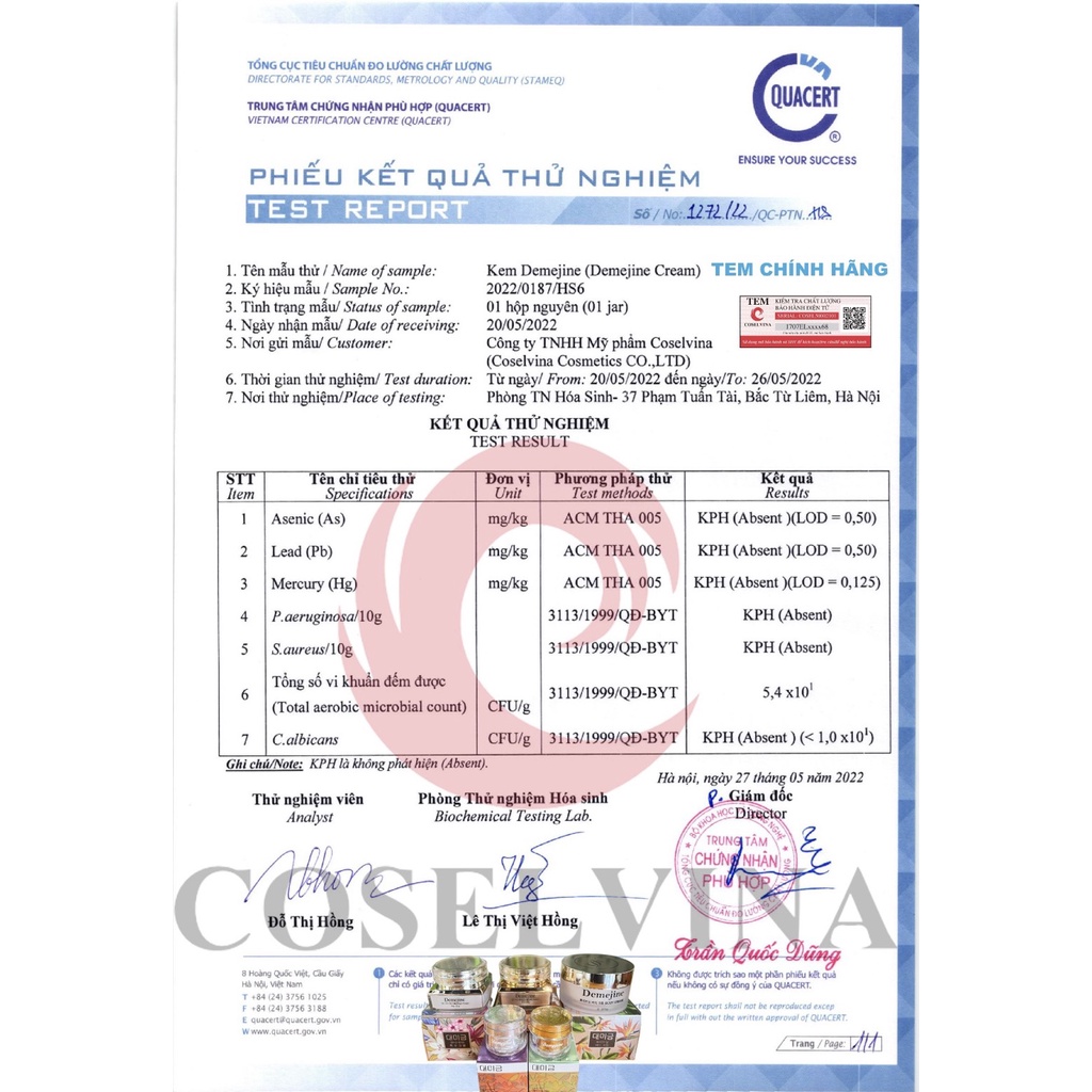 Kem Face Demejine Ban Đêm Chính Hãng Tem HP - Ngừa Mụn Mờ Thâm Nám